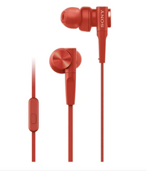 Навушники-вкладиші гарнітура Sony MDR-XB55AP Red