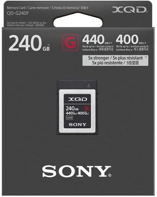 Карта пам'яті Sony 240GB XQD G Series R440MB / s W400MB / s (QDG240F)