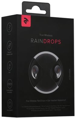 Наушники 2E RainDrops Light True Wireless Waterproof Mic Black