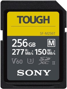 Карта пам'яті Sony 256GB SDXC C10 UHS-II U3 ​​V60 R277 / W150MB / s Tough (SFM256T.SYM)