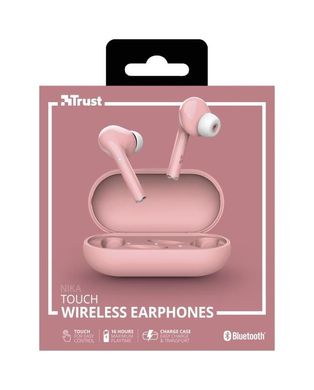 Наушники Trust Nika Touch True Wireless Mic Pink