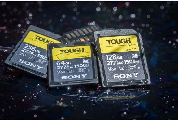 Карта памяти Sony 128GB SDXC C10 UHS-II U3 V60 R277/W150MB/s Tough (SFM128T.SYM)