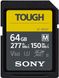 Карта пам'яті Sony 64GB SDXC C10 UHS-II U3 ​​V60 R277 / W150MB / s Tough (SFM64T.SYM)