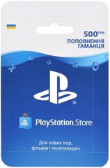 Sony Playstation Store поповнення гаманця: Карта оплати 500 грн. (Конверт)