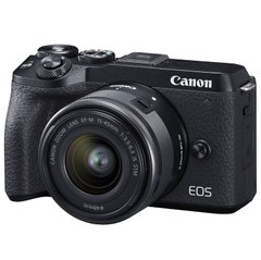 Фотоапарат CANON EOS M6 II 15-45 IS STM Black+видошукач EVF-DC2 (3611C053)