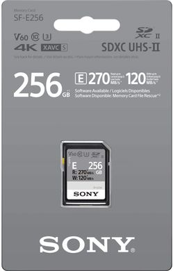 Карта памяти Sony 256GB SDXC C10 UHS-II U3 V60 R270/W120MB/s Entry (SFE256.AE)