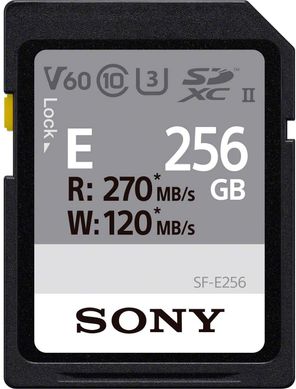 Карта пам'яті Sony 256GB SDXC C10 UHS-II U3 ​​V60 R270 / W120MB / s Entry (SFE256.AE)