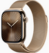 Apple Watch Series 10 GPS + LTE, 42mm Gold Titanium Case with Gold Milanese Loop (MX083)