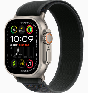 Apple Watch Ultra 2 49mm GPS + LTE Titanium Case with Black Trail Loop S/M (MYD33)