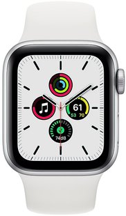 Смарт-годинник Apple Watch SE GPS 40mm Silver Aluminium Case with White Sport Band Regular