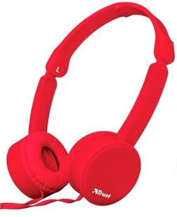 Наушники Trust Nano On-Ear Mic Red