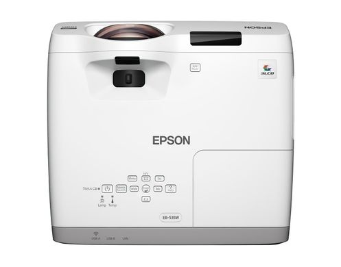 Короткофокусный проектор Epson EB-535W (3LCD, WXGA, 3400 ANSI lm) (V11H671040)