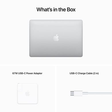 Ноутбук APPLE MacBook Pro 13" M2 8/512GB 2022 (MNEQ3UA/A) Silver, 67 Вт (MagSafe 3), IPS (Retina); Одноколірна; Lithium-Polymer, Apple; Apple M2; 8 ядер, 802.11ax; Ні; Bluetooth 5.0