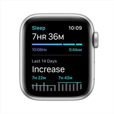 Смарт-часы Apple Watch SE GPS 44mm Silver Aluminium Case with White Sport Band Regular