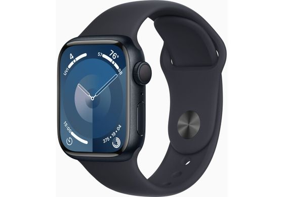 Apple Watch Series 9 41mm Midnight Aluminum Case with Midnight Sport Band S/M (MR8W3)