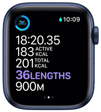 Смарт-годинник Apple Watch Series 6 GPS 44mm Blue Aluminium Case with Deep Navy Sport Band Regular
