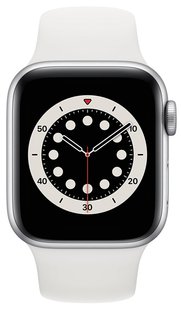 Смарт-часы Apple Watch Series 6 GPS 40mm Silver Aluminium Case with White Sport Band Regular