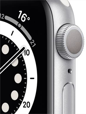 Смарт-часы Apple Watch Series 6 GPS 40mm Silver Aluminium Case with White Sport Band Regular