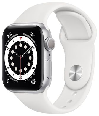 Смарт-годинник Apple Watch Series 6 GPS 40mm Silver Aluminium Case with White Sport Band Regular
