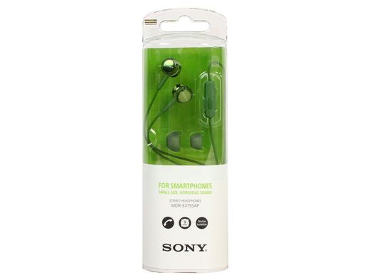 Наушники-вкладыши Sony MDR-EX155AP Green