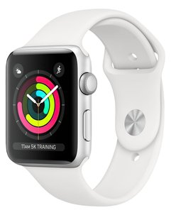 Смарт-годинник Apple Watch Series 3 GPS 38mm Silver Aluminium Case with White Sport Band (MTEY2FS/A)