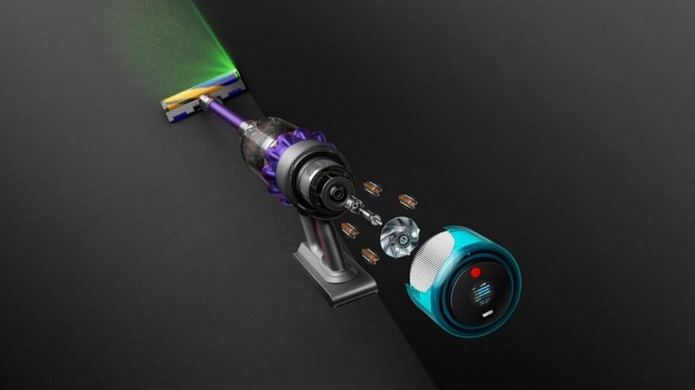 Пылесос 2в1 (вертикальный+ручной) Dyson Gen5 Detect Absolute EU Nickel/Purple (446989-01)