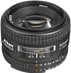 Об&#039;єктив Nikon AF 50 мм f/1.4D (JAA011DB)