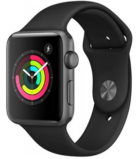 Смарт-годинник Apple Watch Series 3 GPS 42mm Space Grey Aluminium Case with Black Sport Band (MTF32FS/A)