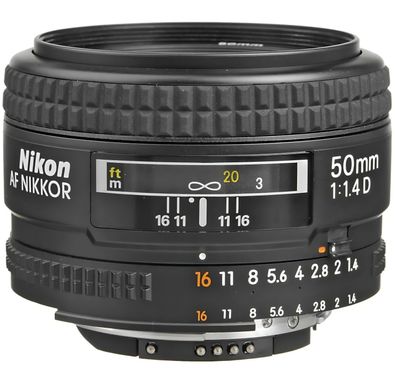 Объектив Nikon AF 50 mm f/1.4D (JAA011DB)