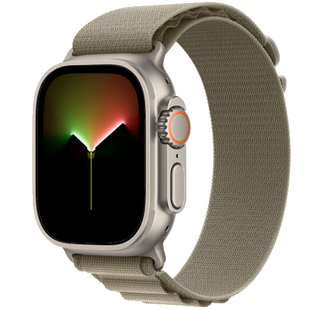 Apple Watch Ultra 2 49mm GPS + LTE Titanium Case with Olive Alpine Loop Large (MRF03)