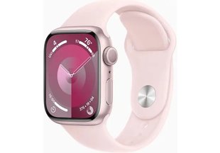 Apple Watch Series 9 45mm Pink Aluminum Case with Light Pink Sport Band M/L (MR9H3)