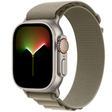 Смарт-годинник Apple Watch Ultra 2 GPS + Cellular 49mm Titanium Case with Olive Alpine Loop - Medium (MREY3/MRFJ3)