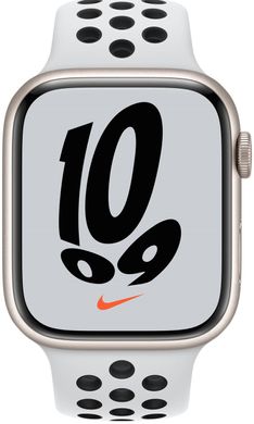 Смарт-часы Apple Watch Series 7 Nike Starlight 45mm Pure Platinum/Black NikeBand
