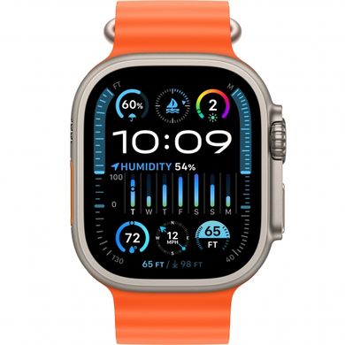 Apple Watch Ultra 2 49mm GPS + LTE Titanium Case with Orange Ocean Band (MREH3)