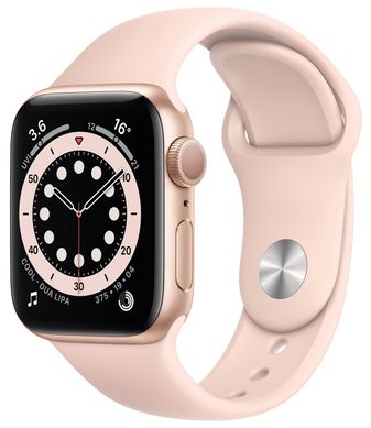 Смарт-годинник Apple Watch Series 6 GPS 40mm Gold Aluminium Case with Pink Sand Sport Band Regular