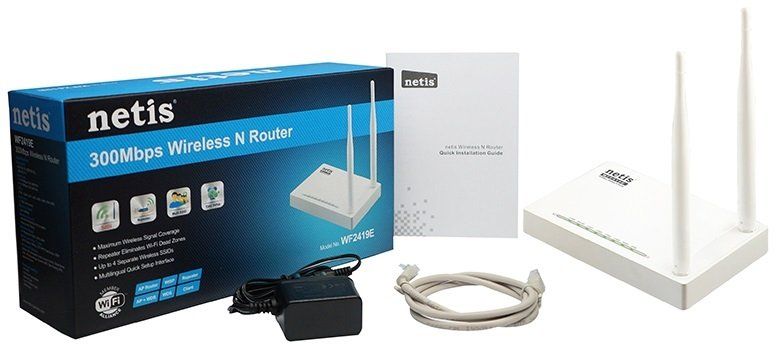 Маршрутизатор Netis WF2419E N300, 4xFE LAN, 1xFE WAN, 2x внешн. ант.