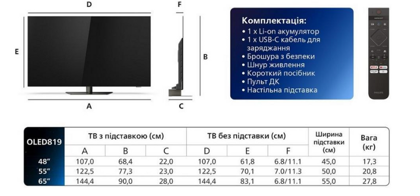 Телевизор Philips 48OLED819/12