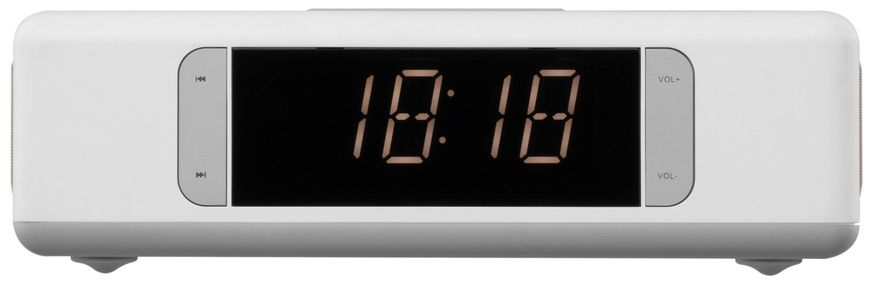 Акустическая док-станция 2E SmartClock Wireless Charging, Alarm Clock, Bluetooth, FM, USB, AUX White (2E-AS01QIWT)