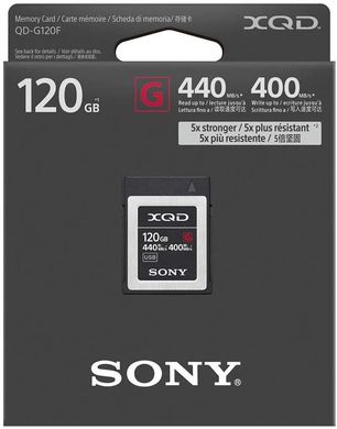 Карта пам'яті Sony 120GB XQD G Series R440MB / s W400MB / s (QDG120F)
