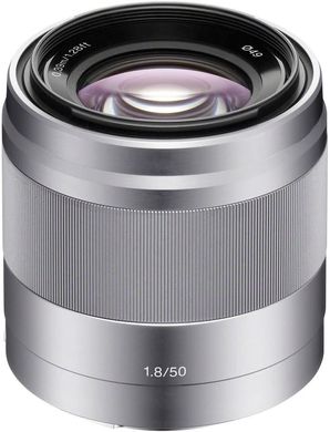 Объектив Sony E 50 mm f/1.8 OSS Silver (SEL50F18.AE)