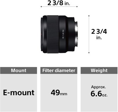Объектив Sony FE 50 mm F1.8 (SEL50F18F.SYX)
