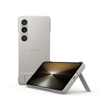Стильный чехол-подставка для Sony Xperia 1 VI Platinum Gray (XQZ-CBECH)