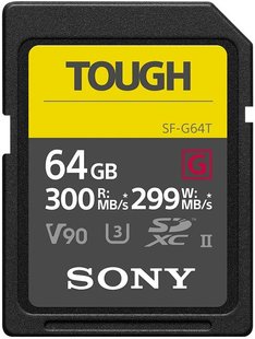 Карта пам'яті Sony 64GB SDXC C10 UHS-II U3 V90 R300/W299MB/s Tough (SF64TG)